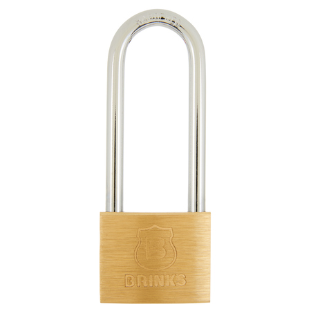 BRINKS Keyed Alike Padlock, Brass, 40mm, High Security, Long SHKL 2 PK 171-42201